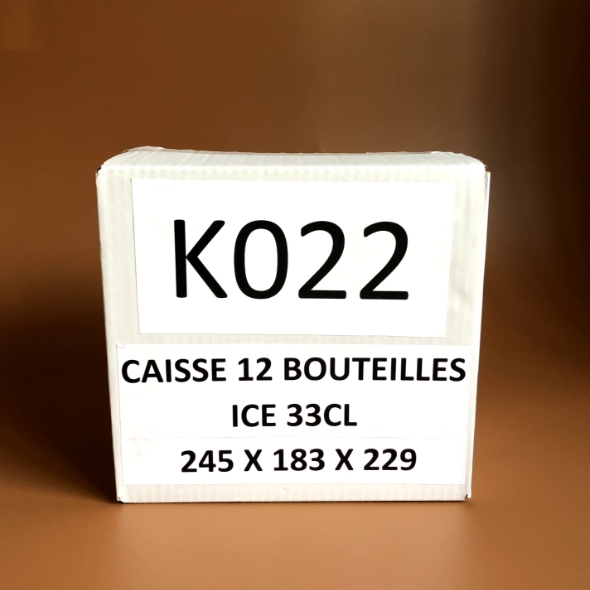 Photo d'une caisse de 12 bouteilles de 33 cl