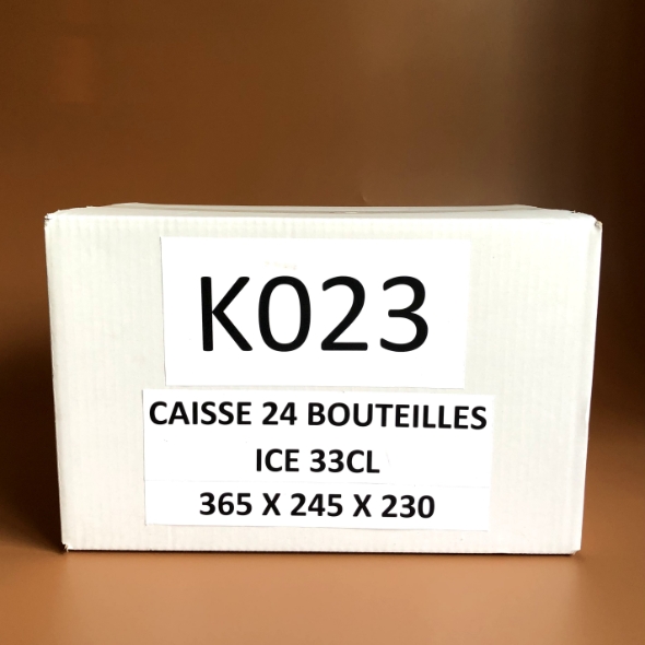 Photo d'une caisse de 24 bouteilles de 33 cl